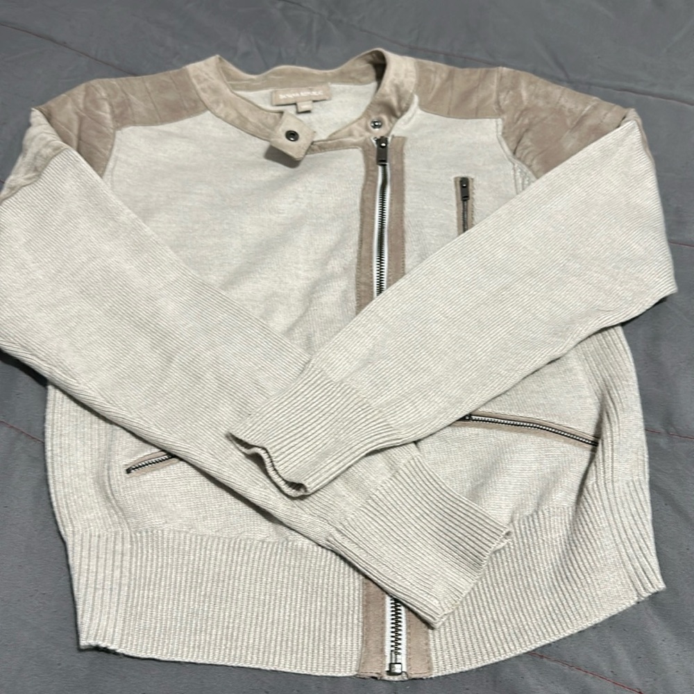 Banana Republic Light Beige Bomber Jacket